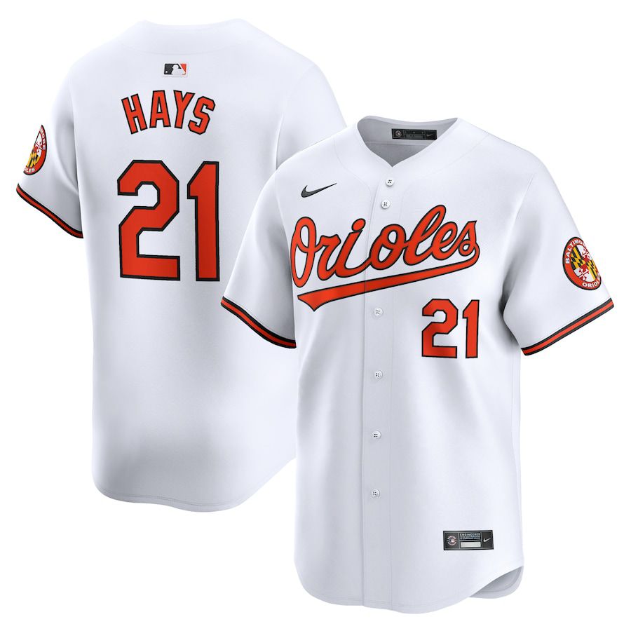 Men Baltimore Orioles #21 Austin Hays Nike White Home Limited Player MLB Jersey